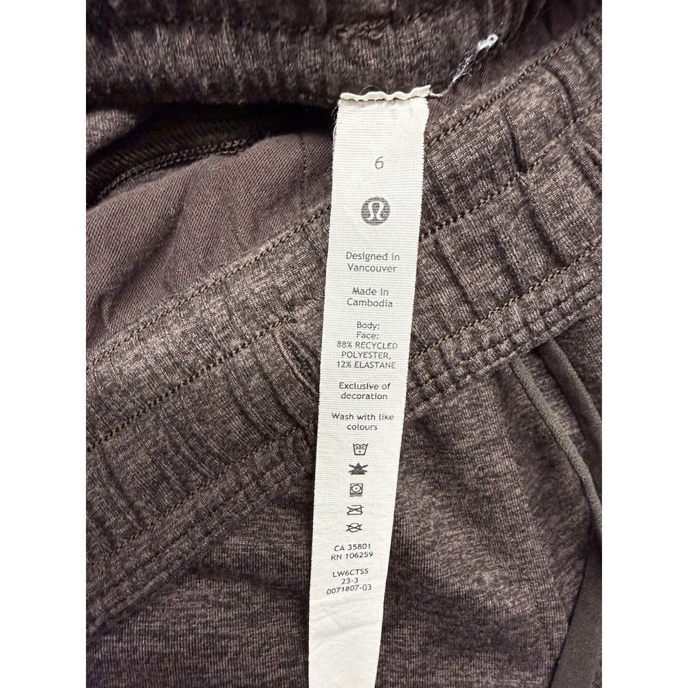 Lululemon Heathered Brown Performance Joggers Drawstring Waist Sz 6 - Picture 8 of 10